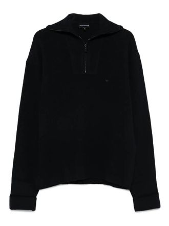 Emporio Armani Half Zip Turtle Neck Sweater