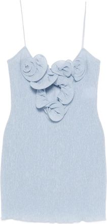 Magda Butrym Abito corto con applicazione floreale - Blu