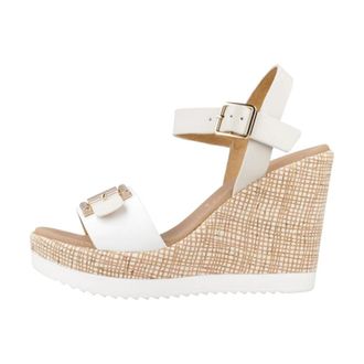 Repo 52221R Platform Sandal - Dames - Sleehakken - Wit - 39 EU - Leer - Schoenen