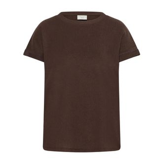 Kaffe Curve T-shirts - Dames - Tops - Bruin - Maat: L