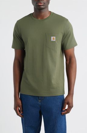 Carhartt Work in Progress Logo Pocket T-Shirt in Leaf at Nordstrom, Size Xx-Large