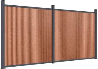 Berkfield Home Fence Panel Brown 353x186 cm WPC