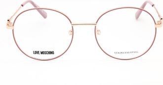 Love Moschino MOL617TN Round Metal Eyeglasses - Rose Gold