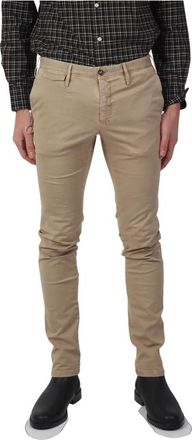 Pantaloni Torino Heren Casual Slim Fit Broek - Heren - Slim Fit Broeken - Bruin - W34 - Broeken