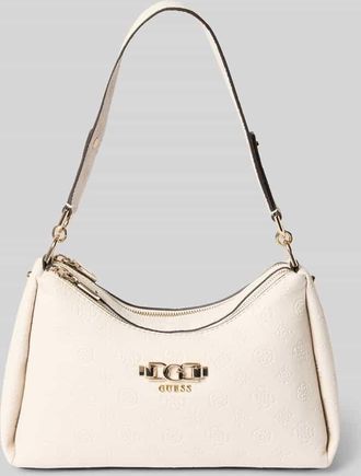 Guess Shoulder Bag in Leder-Optik mit Logo-Detail Modell Anise in Offwhite, Gr&ouml;&szlig;e 1