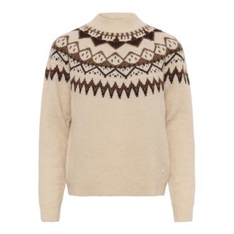Cream Gebreide kleding - Dames - Truien - Beige - Maat: 2XL