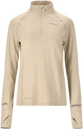 ENDURANCE Canna V2.0 Melange Midlayer Laufshirt f&uuml;r Damen | beige
