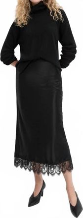 Favorite Daughter Lacy Favorite Midi Skirt In Black