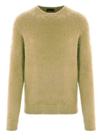 Roberto Collina crew-neck sweater - men - Elastane/Polyamide/Cotton - 54 - Green
