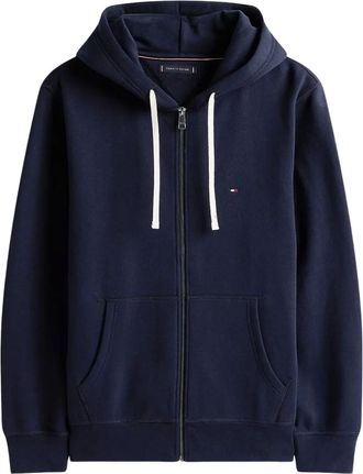 Tommy Hilfiger Katoenen hoodie met capuchon en rits - Blauw