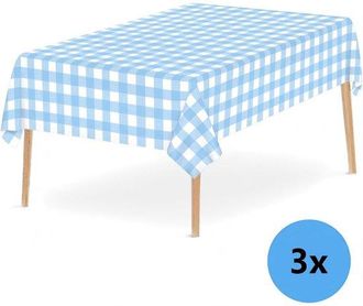 OEM Paquete De 3 Manteles De Pl&aacute;stico - Ideales Para Fiestas, Cenas Y Buf&eacute;s De Boda - Mantel Rectangular - 137 X 274 Cm - Azul Oscuro