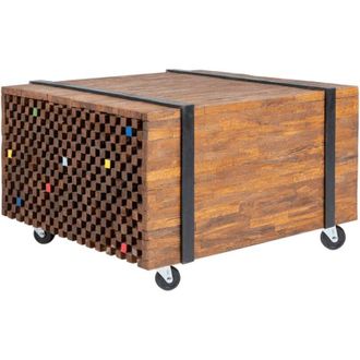 vidaXL Vidaxl - Tavolino Laterale in Legno di Teak 60x60x38 cm