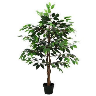 vidaXL Planta Ficus Artificial Verde 90 X 16 X 110 Cm Tela Y Madera Vidaxl
