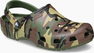 Crocs Mens Crocs Classic Camouflage EVA Mens Army Green Clogs - Size: UK 9 / eu 43/44 / us m10w12