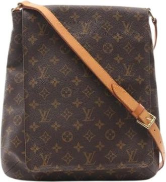 Louis Vuitton Pre-owned Cross Body Bags, female, Brown, Size: ONE SIZE Pre-owned Vintage Canvas Shoulder Bag