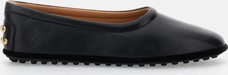 Tod's Black Slip On Ballet Flats