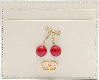 Valentino Garavani Cherryfic leren pasjeshouder - Beige