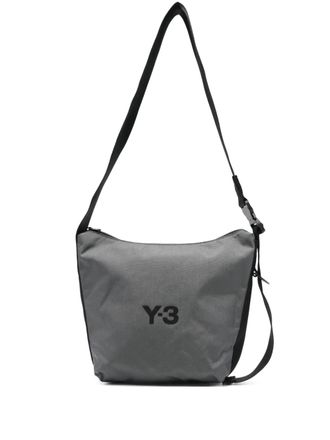 Yohji Yamamoto buckle-fastening messenger bag - unisex - Polyamide/Polyurethane/Recycled Polyester - One Size - Grey