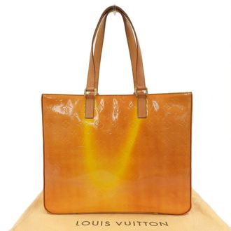 Louis Vuitton Monogram Yellow Monogram Vernis Leather Handbag Tote Bag (Pre-Owned)