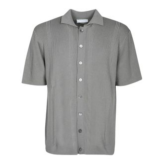Daniele Fiesoli Short Sleeve Shirt - Heren - Korte mouwen Overhemden - Grijs - L - Overhemden