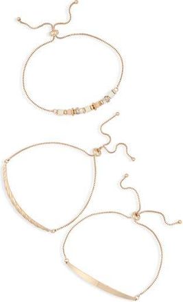 Nordstrom Rack Slider Chain Bracelet in Natural Multi- Gold at Nordstrom Rack