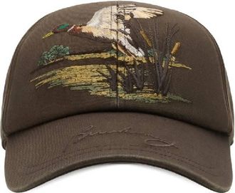 Burberry Duck Gabardine Baseball Cap, Size Medium