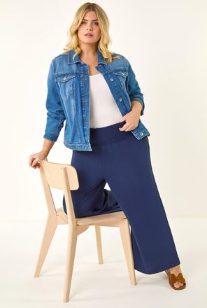 Roman Shirred Wide Leg Trouser