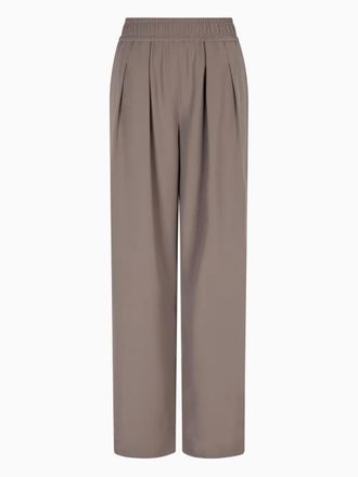 Emporio Armani elastic-waist pleated trousers - Neutrals