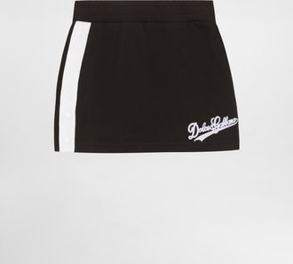 Dolce & Gabbana Fleece Skirt With Print - Woman Black 10 Years