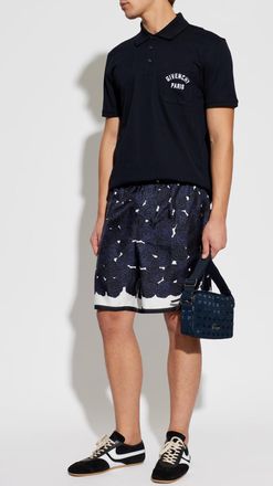 Givenchy Silk Shorts, Mens, Navy Blue