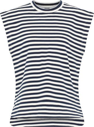 Dreimaster Dreimaster T-shirt Dames marine wit