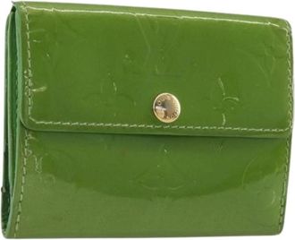 Louis Vuitton Pre-owned Vintage Coin Purse - Dames - Vintage Accessoires - Groen - ONE Size - Leer - Vintage