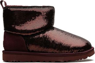 UGG Classic Mini Mirror Ball Wild Grape laarzen - Rood