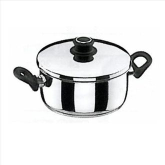 Lacor Cacerola Acero Inoxidable 24cm + Tapa - 85024 - Lacor