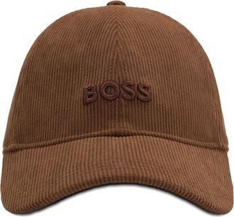 BOSS logo-embroidered cap - men - Polyester - One Size - Brown