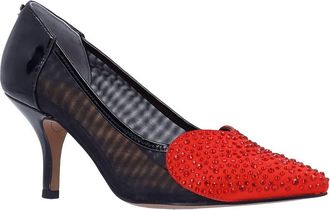 J. Reneé Coopid Pump Womens Black Red Pointed Toe Stiletto Heel RHS5649