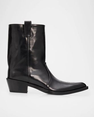 Khaite 35mm Clive Leather Ankle Boots