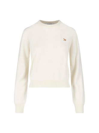 Maison Kitsun&eacute; Cream Baby Fox Merino Wool Sweater