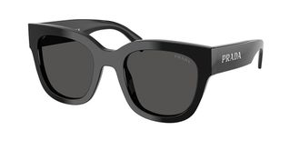 Prada PR C04SF Asian Fit 16K08Z Womens Sunglasses Black Size 53