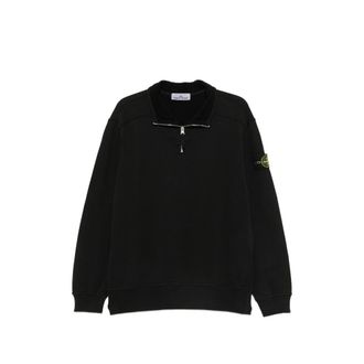 Stone Island Compass-patch Quarter-zip Sweater