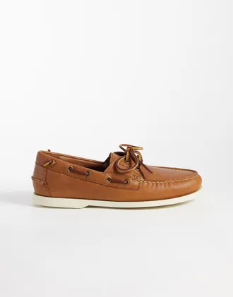 Polo Ralph Lauren Merton - Mocassini stile barca color cuoio-Marrone