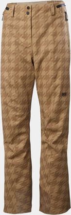 Helly Hansen Womens St. Moritz Insulated Pants 2.0 In Warm Tan- Houndstooth Pattern