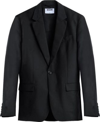 Moschino Giacca Monopetto - Heren - Blazers - Zwart - XL - Leer - Jassen