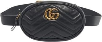 Gucci Pre-owned Belt Bags, female, Black, Size: ONE SIZE Pre-owned Leather Belt Bag