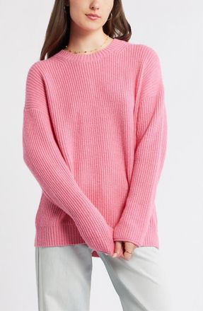 BP. Cozy Crewneck Sweater in Pink Azalea at Nordstrom, Size Xx-Small