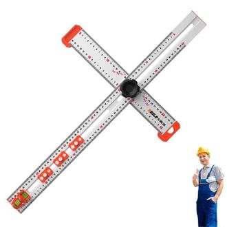 OEM Regla De Posicionamiento De Taladro, Regla En T De 60 Cm, Regla Angular De Alta Precisi&oacute;n, Herramienta Para Trabajar La Madera 2 En 1, Calibre De Marc