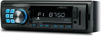 Muse M-195bt - Radio Para El Coche Con Bluetooth, Lector Tarjeta Sd Y Entrada Auxiliar 4 X 40w - Muse