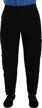 Dolce & Gabbana Mens Tailored Pants Modelnull - Black Cotton - Size EU 48 (Mens)