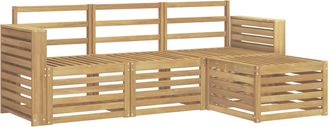 vidaXL Conjunto De Sof&aacute;s De Exterior 4 Uds. Blanco Vidaxl