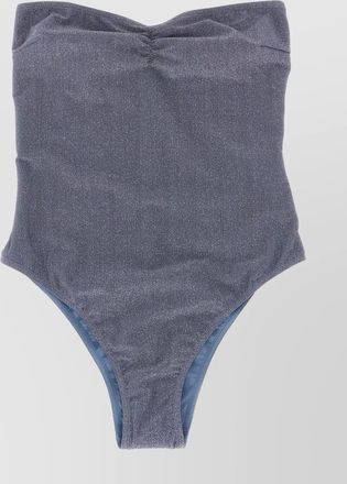 MC2 Saint Barth sunshine ruched strapless swimsuit shimmer finish